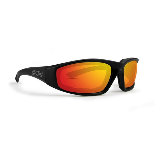 New Epoch Eyewear Lacrosse Foam Photochromic Padded Motorcycle Black Sunglasses